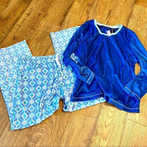 NOIRE JASMINE ROSE PLUSH VELOUR PAJAMA SET XL NWT - Picture 11 of 16